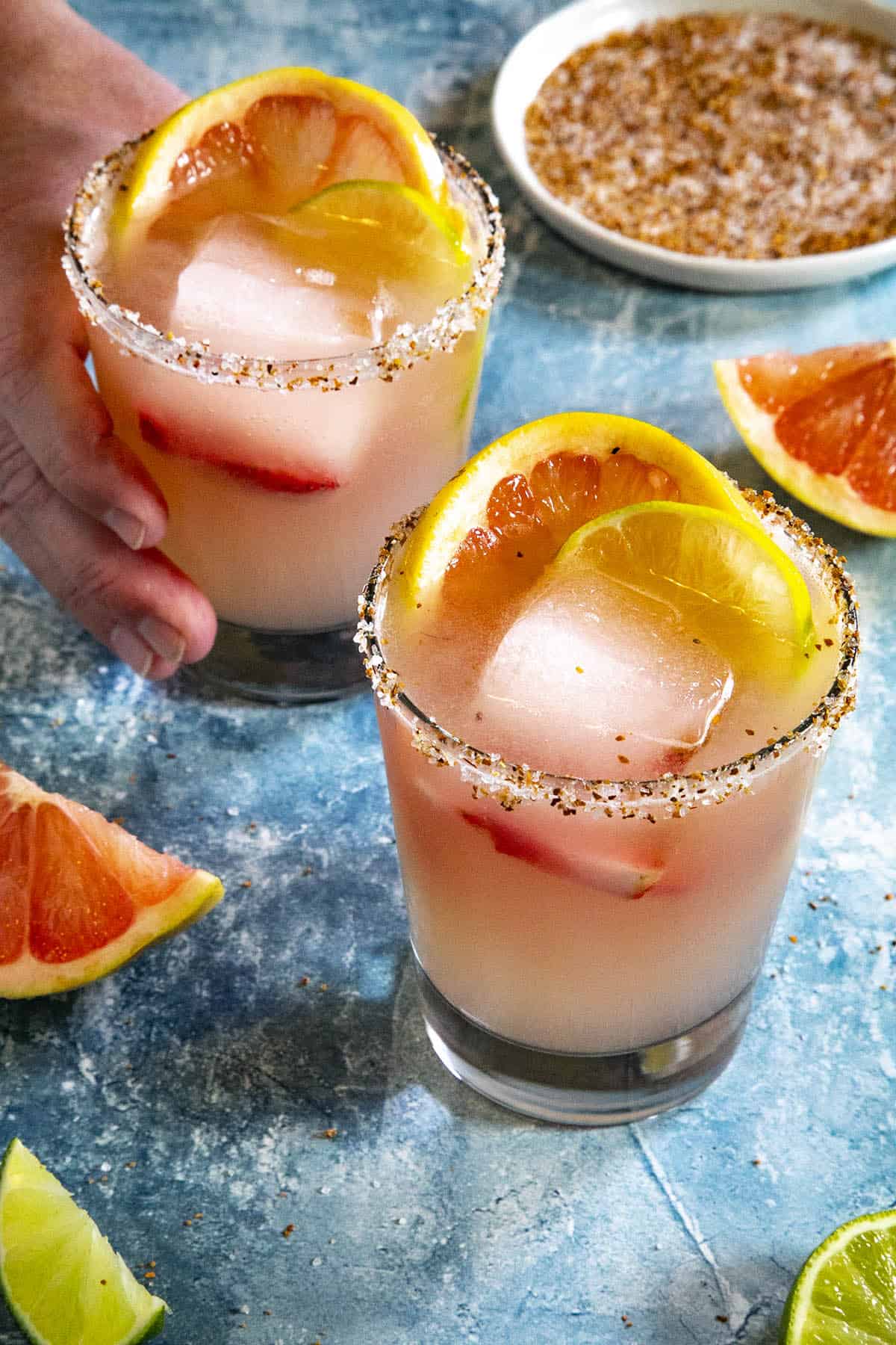 Smoky Tequila Paloma with Grapefruit and Chili