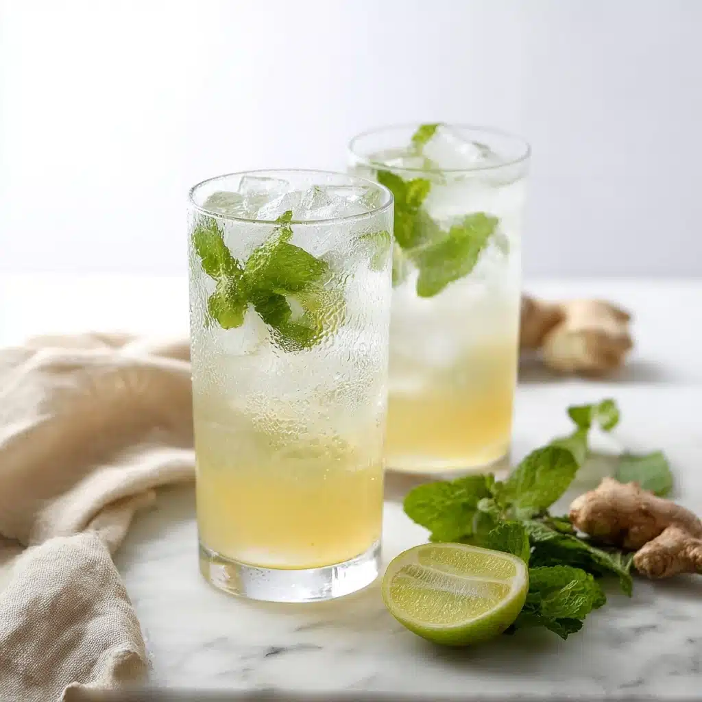 Ginger-Lime Sparkling Rum Refresher
