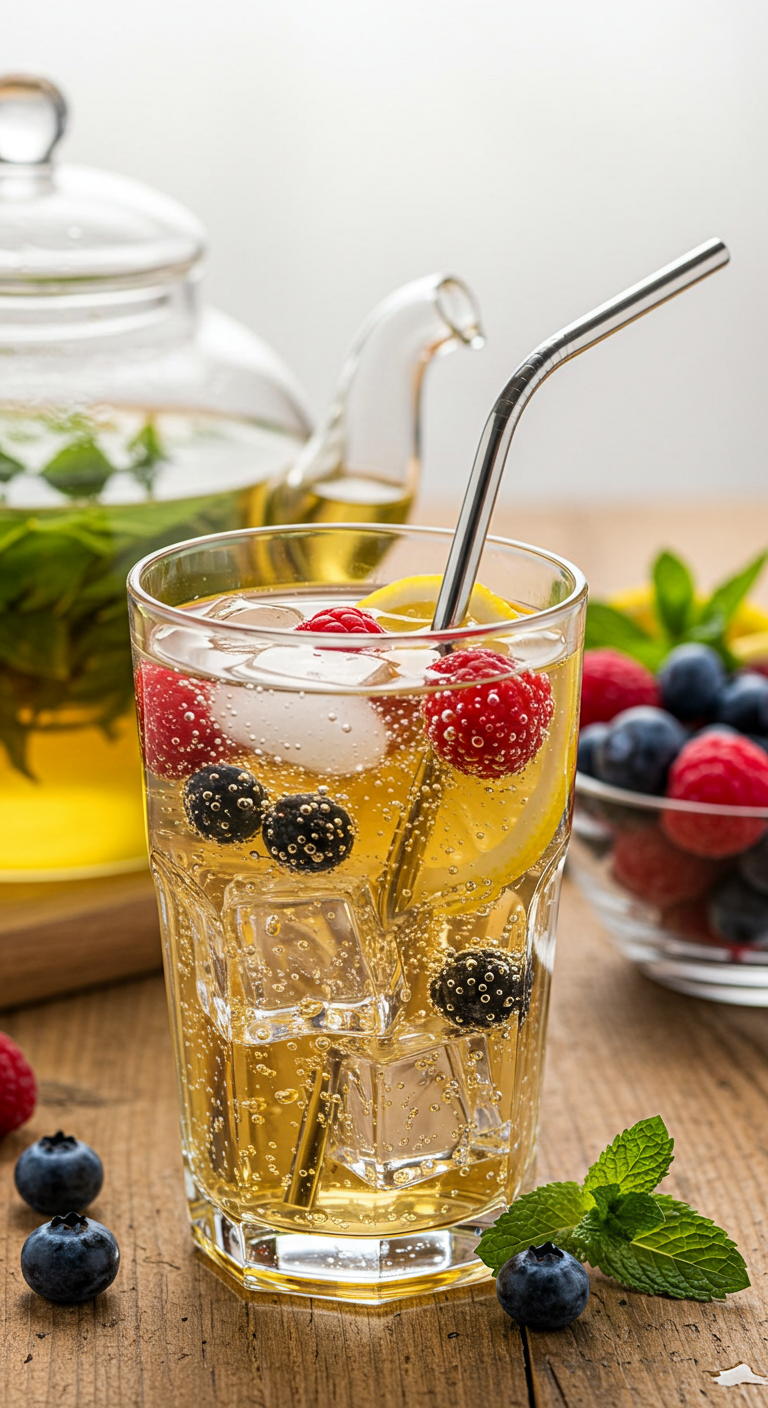 Muddled Berry Green Tea Cooler