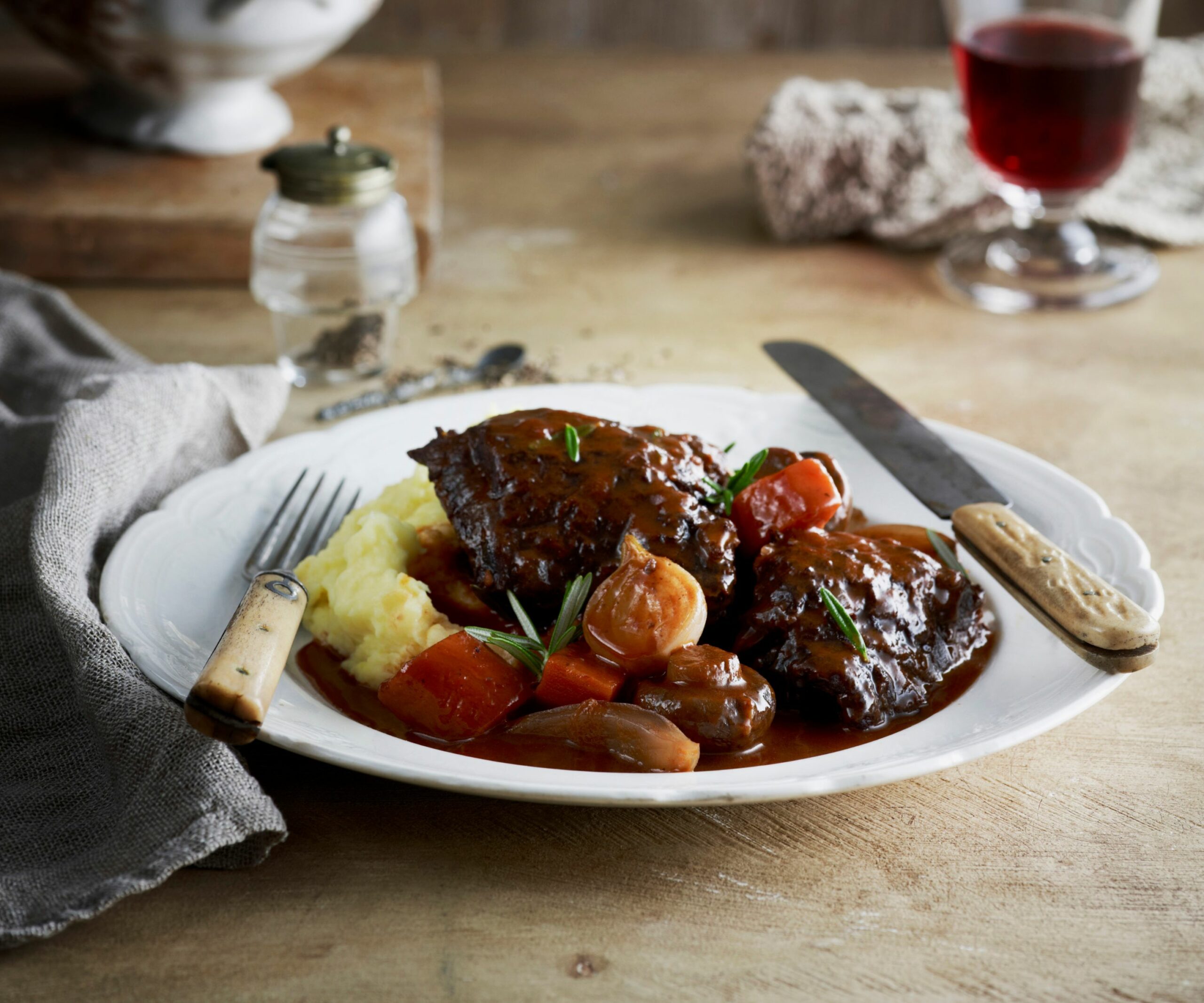 Slow-Braised Beef Cheeks with Red Wine and Vegemite Glaze