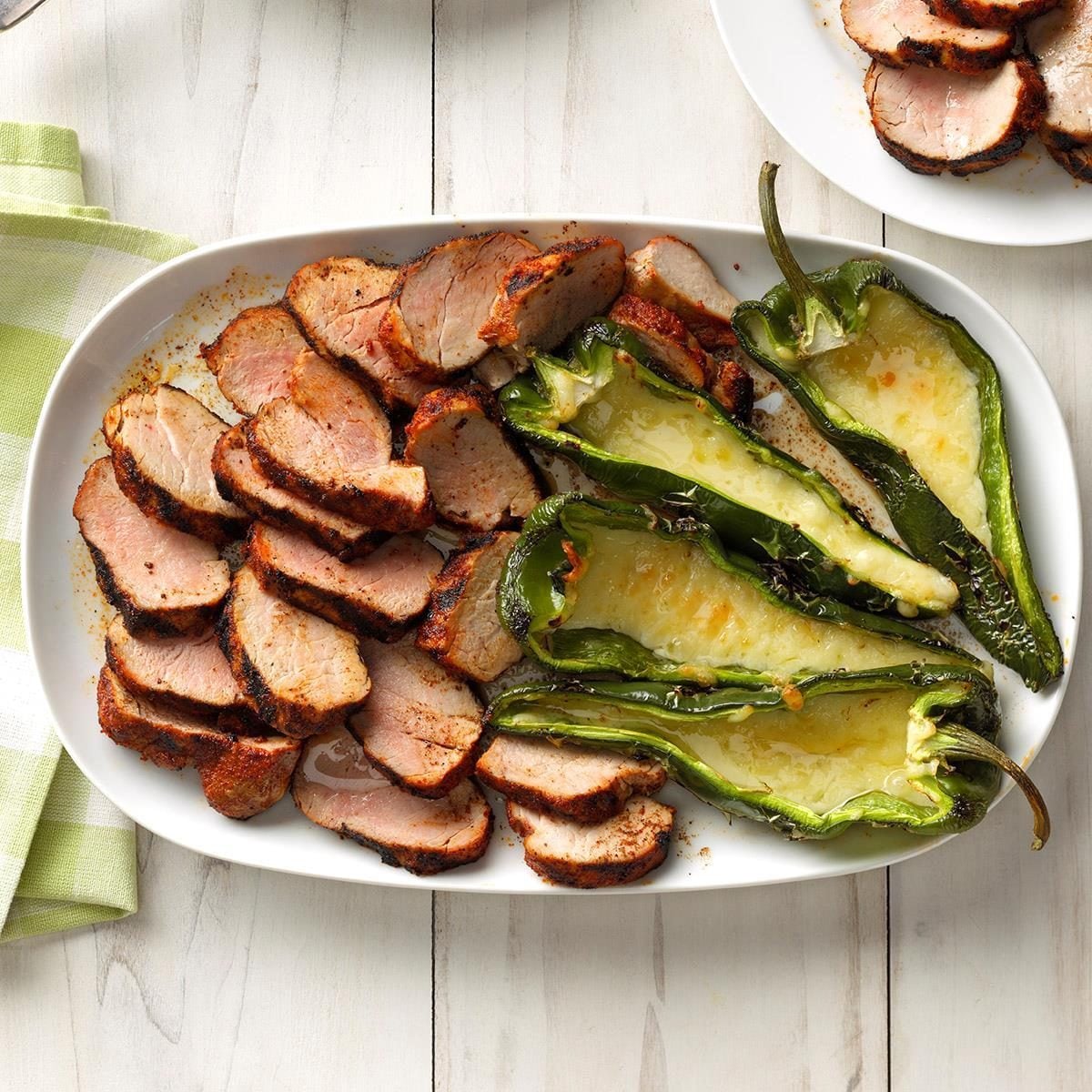 Braised Chipotle Pork with Roasted Poblano Salsa