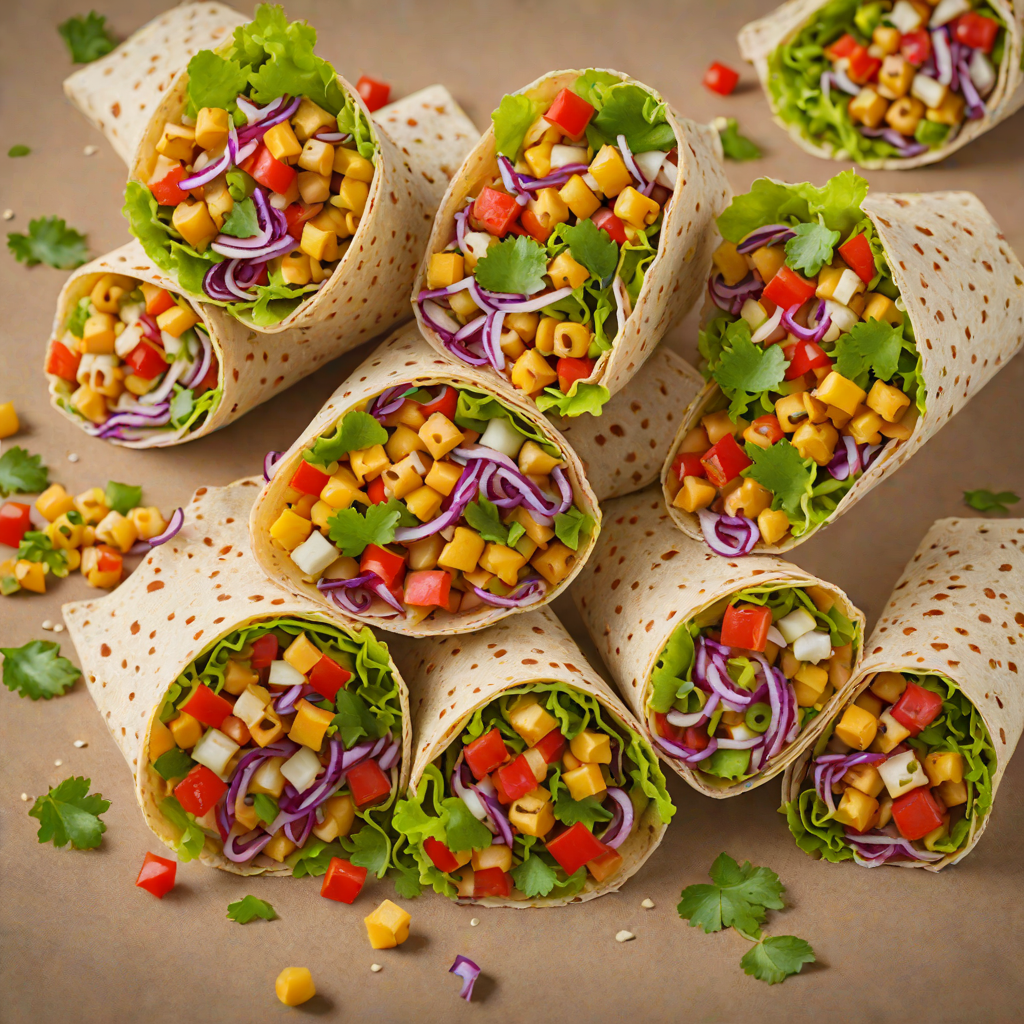Rainbow Chickpea Salad Wraps