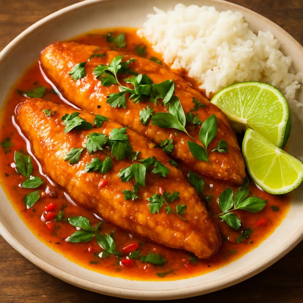Pan-Seared Catfish with Spicy North Memphis Hot Sauce
