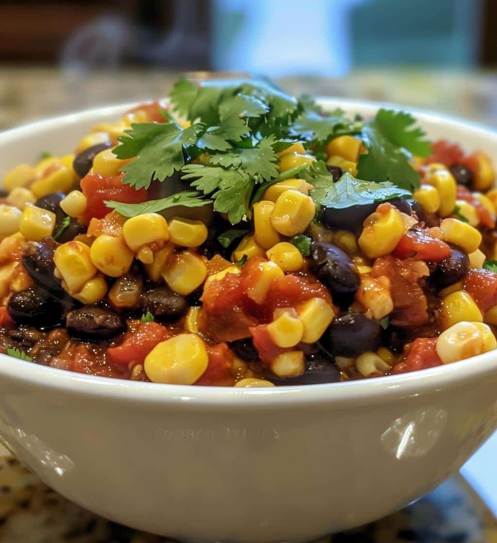 High-Protein Spicy Black Bean and Corn Chili