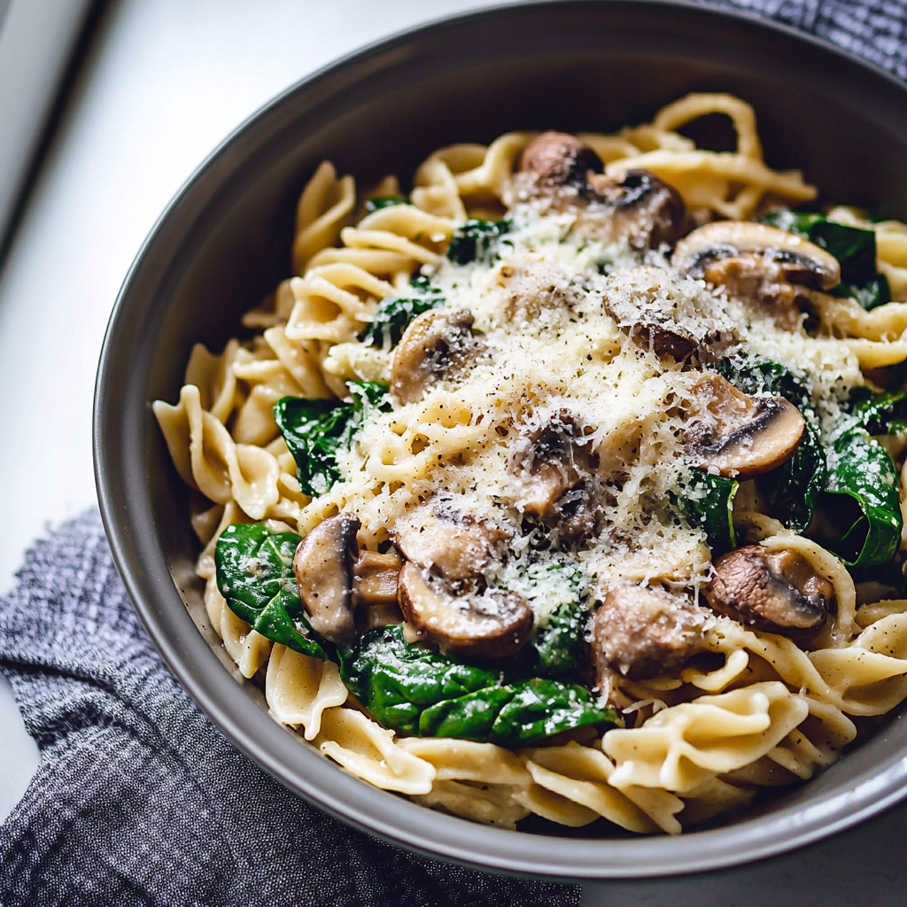 One-Pot Garlic Parmesan Spaghetti with Spinach