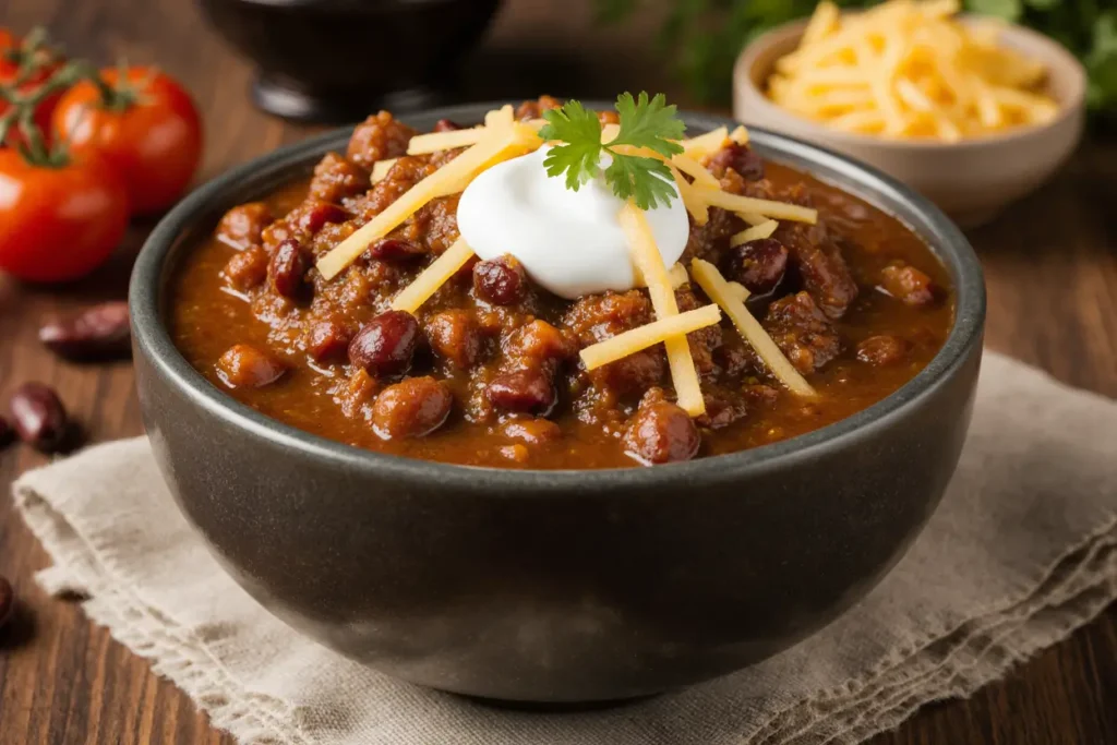 Interactive Game Day Chili with Spiced Ground Beef