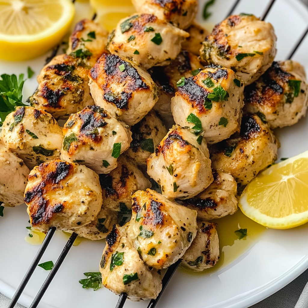 Cool Math-Inspired Zesty Lemon Herb Chicken Skewers