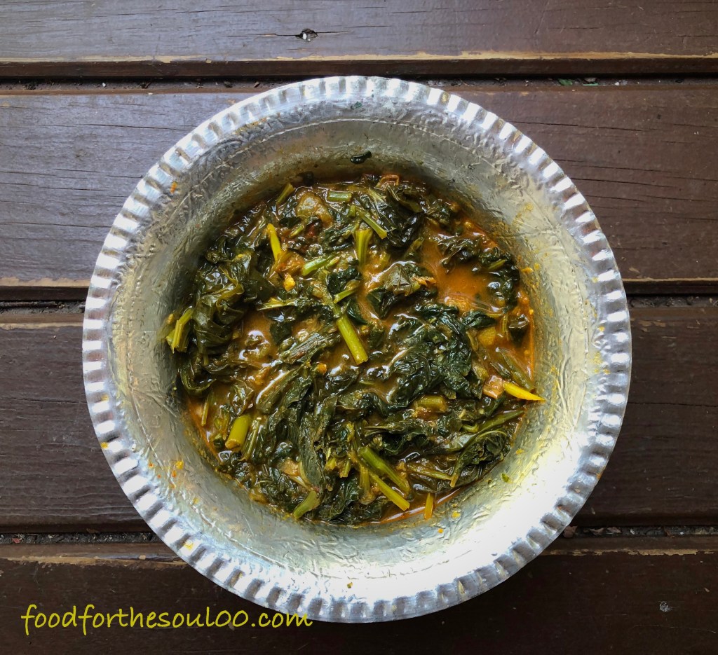 Kashmiri Haakh Greens Stir Fry with Mustard Seeds