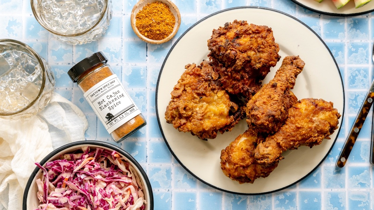 Buttermilk-Brined Fried Chicken with Cajun Spice Dust