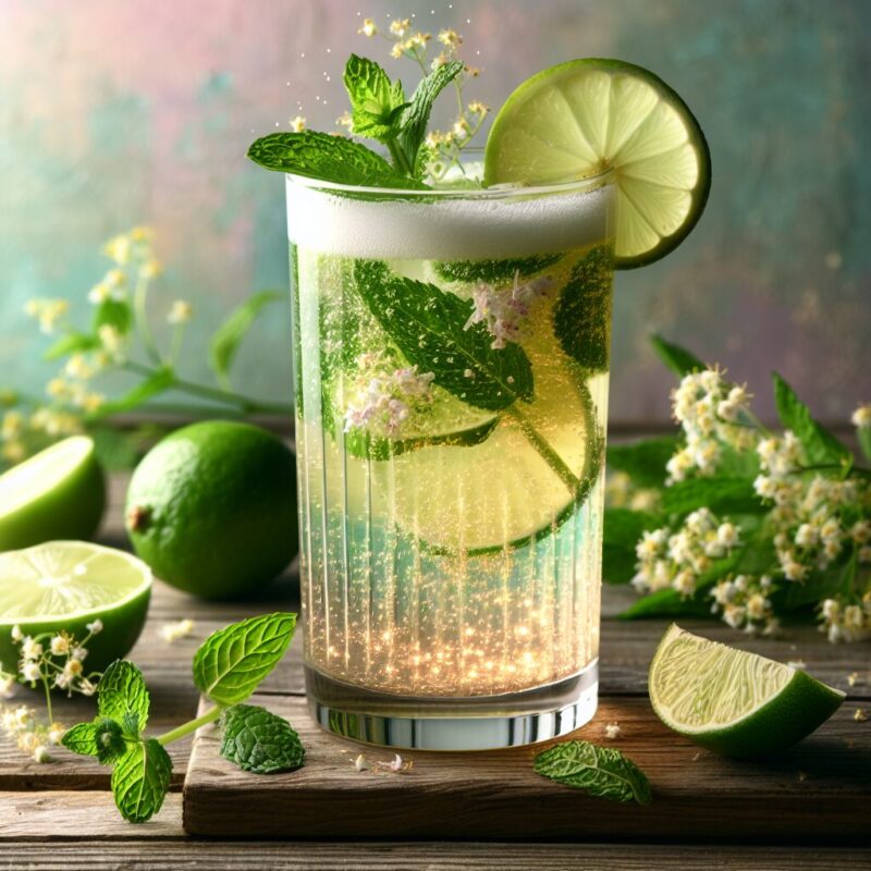 Citrus-Mint Sparkler with Elderflower
