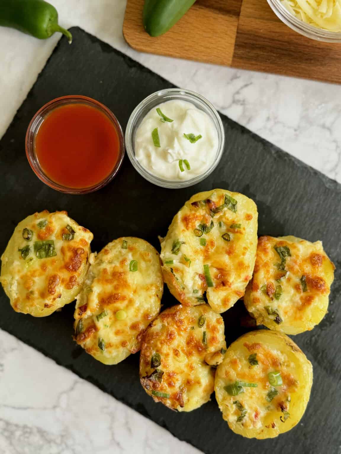 Smoked Jalapeño Popper Potato Skins