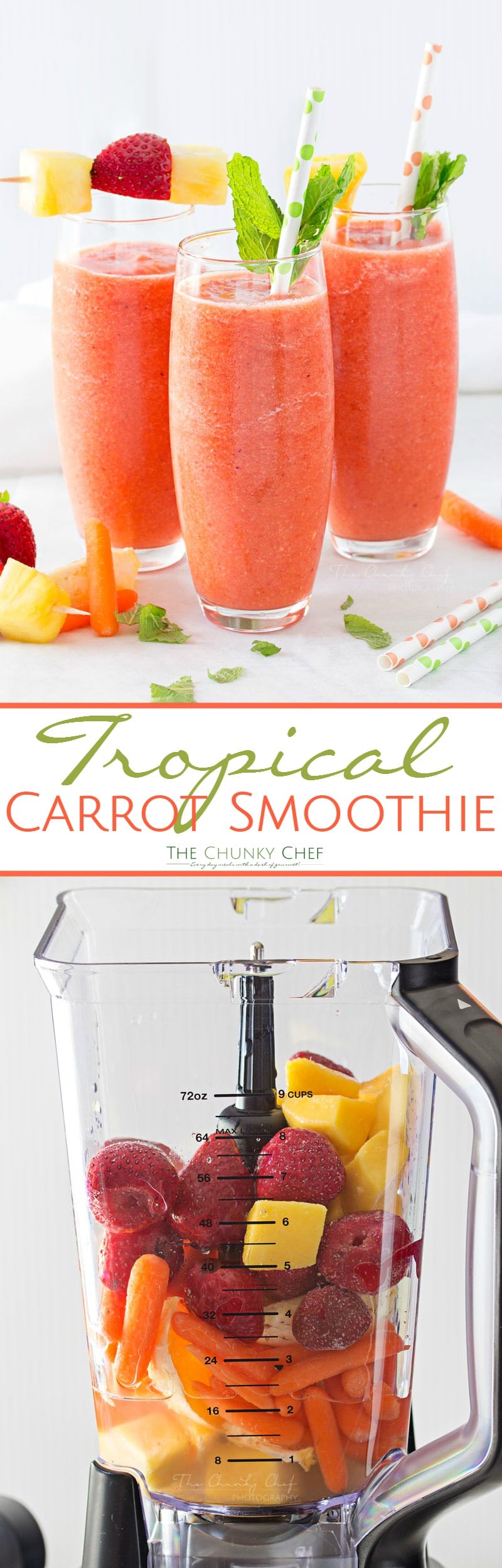 Tropical Punch-Inspired Carrot and Pineapple Smoothie