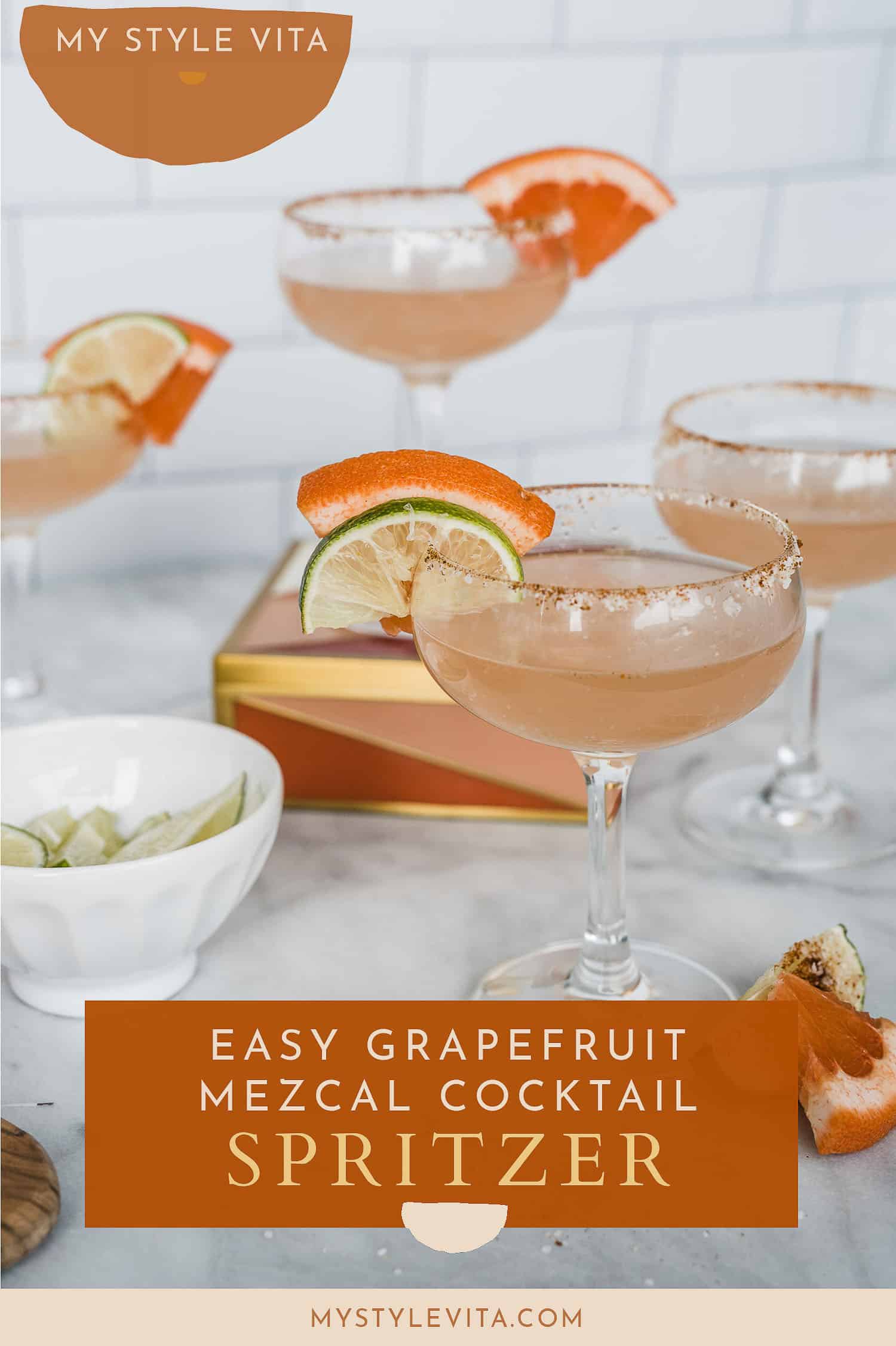 Charred Grapefruit Mezcal Spritz