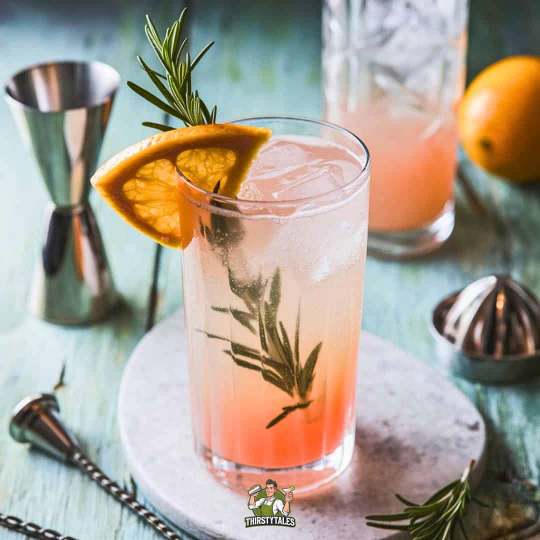 Rosemary-Grapefruit Gin Collins