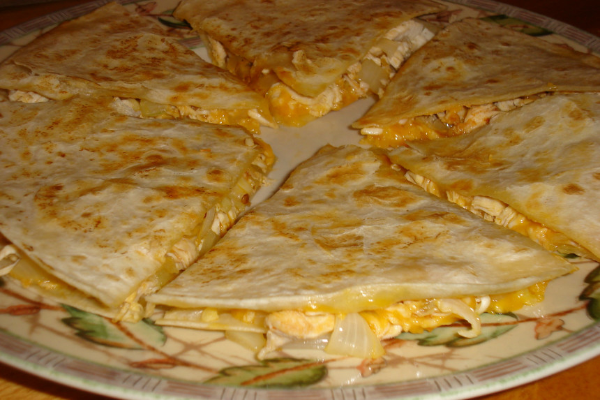 Crispy Chicken Quesadilla with Chipotle Crema