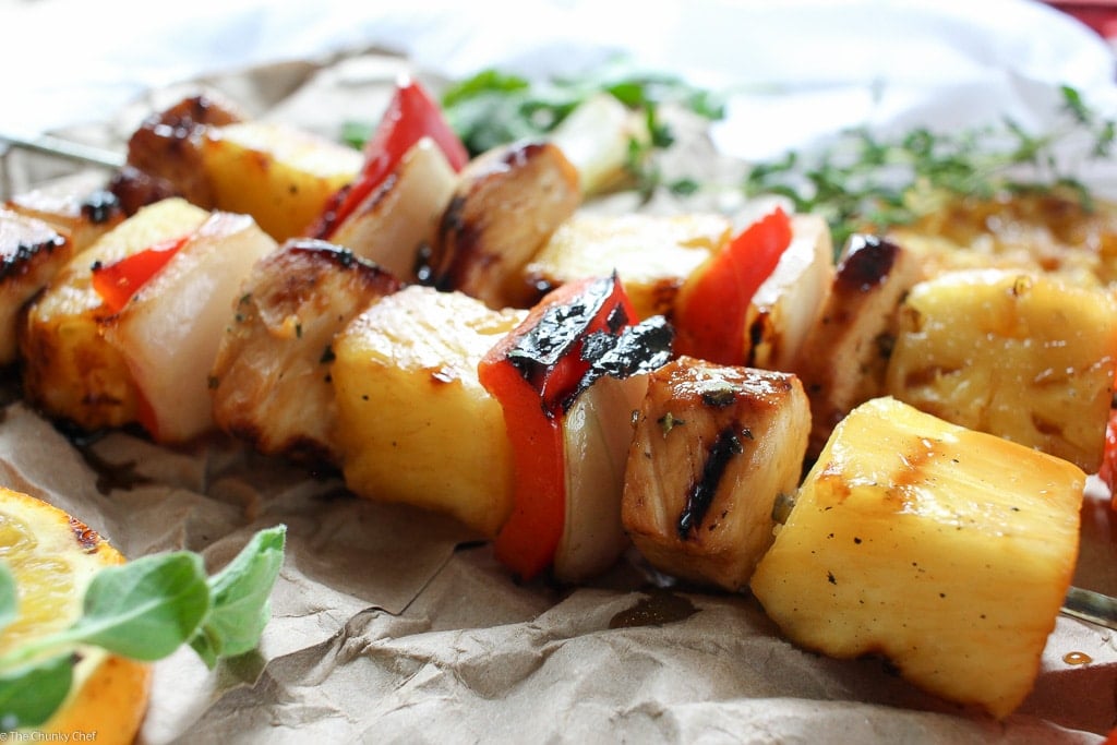 Grilled Citrus-Marinated Pork Skewers with Habanero Glaze