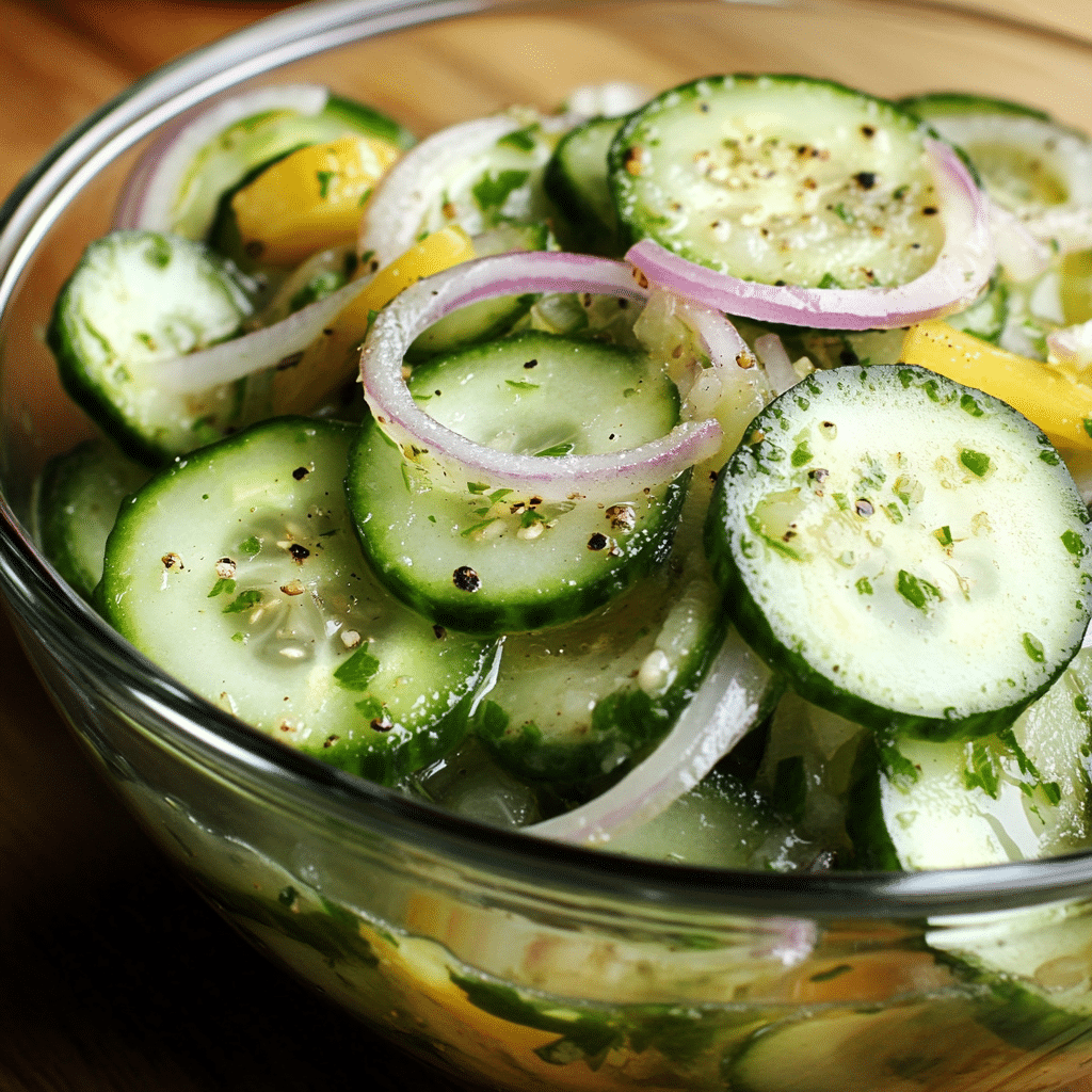 Cold Marinated Cucumber Salad with Garlic and Chili Oil