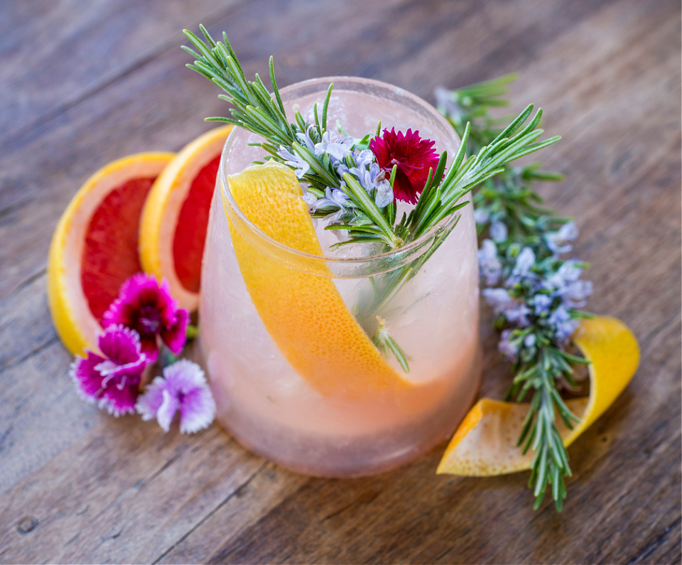 Citrus-Honey Gin Fizz with Fresh Thyme