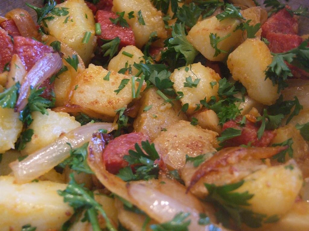 Sautéed Chorizo and Potato Tapa with Smoked Paprika