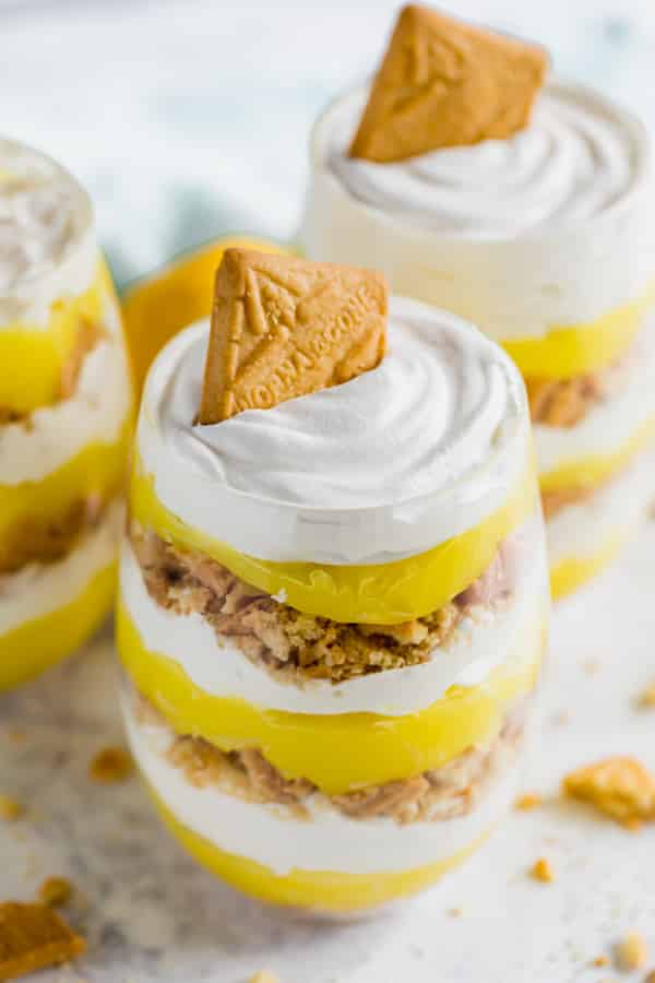 No-Bake Lemon Mascarpone Parfait with Shortbread Crumble