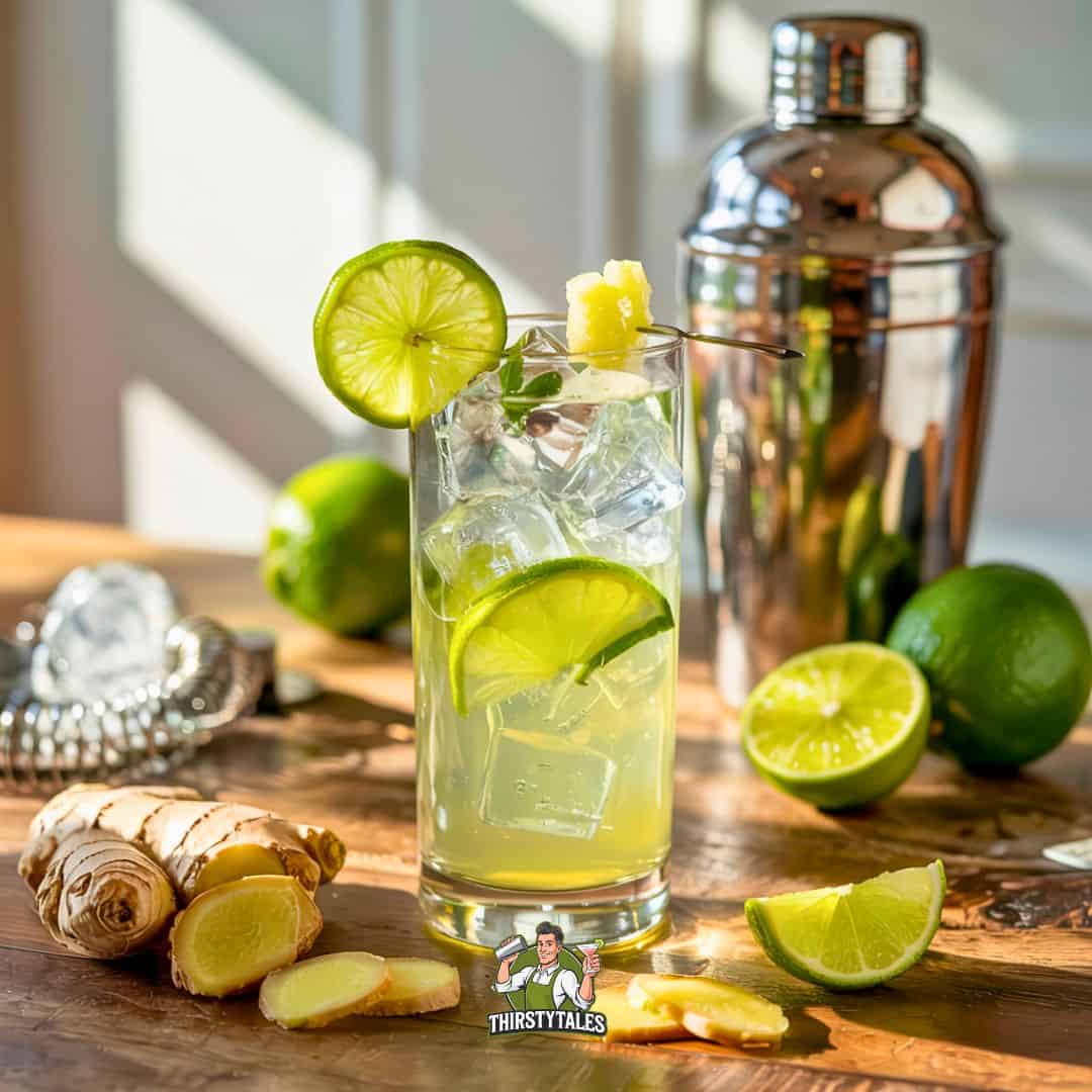 Ginger-Lime Rum Collins