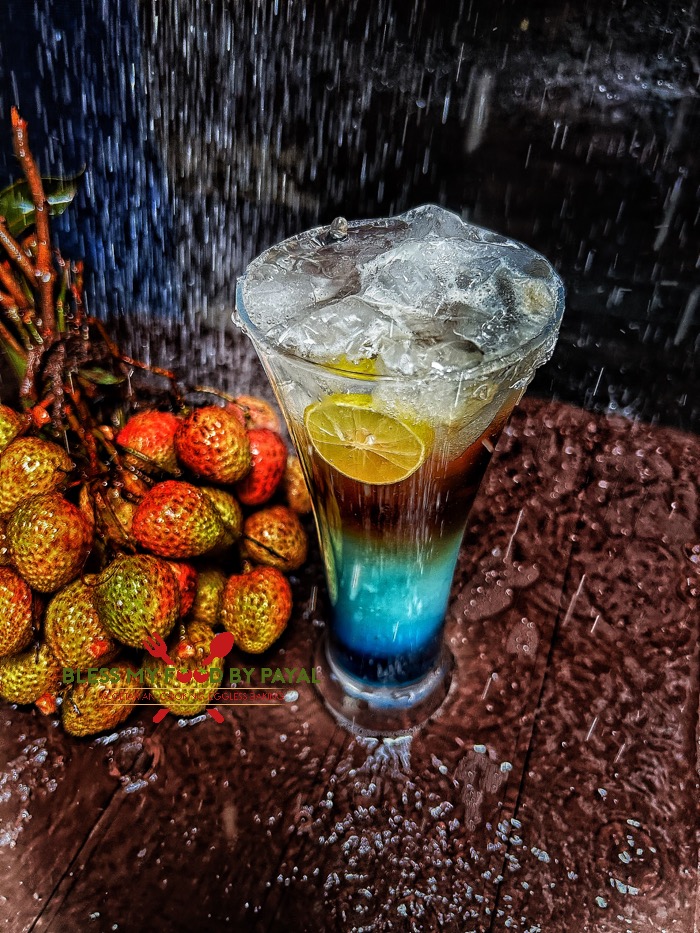 Frozen Lake-Inspired Blue Curacao Sparkler