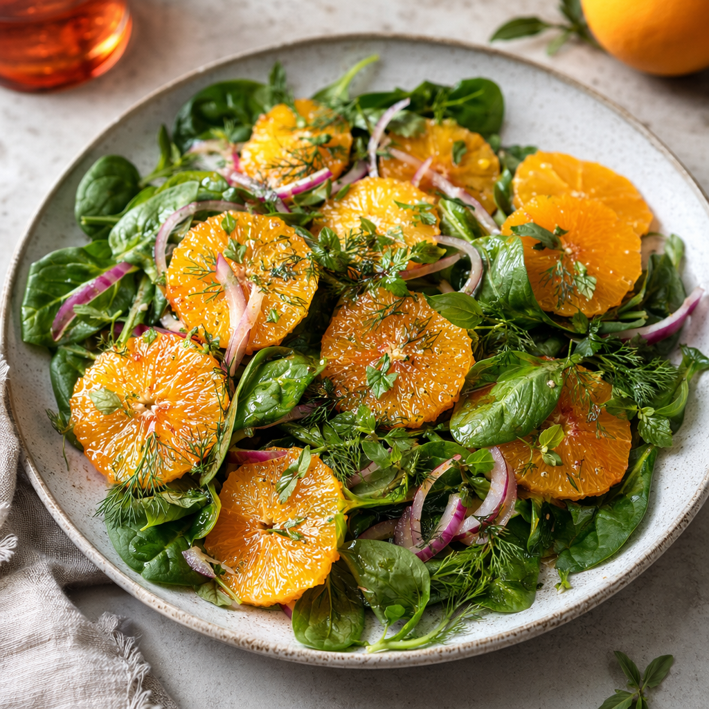 Aperol-Infused Orange Herb Salad