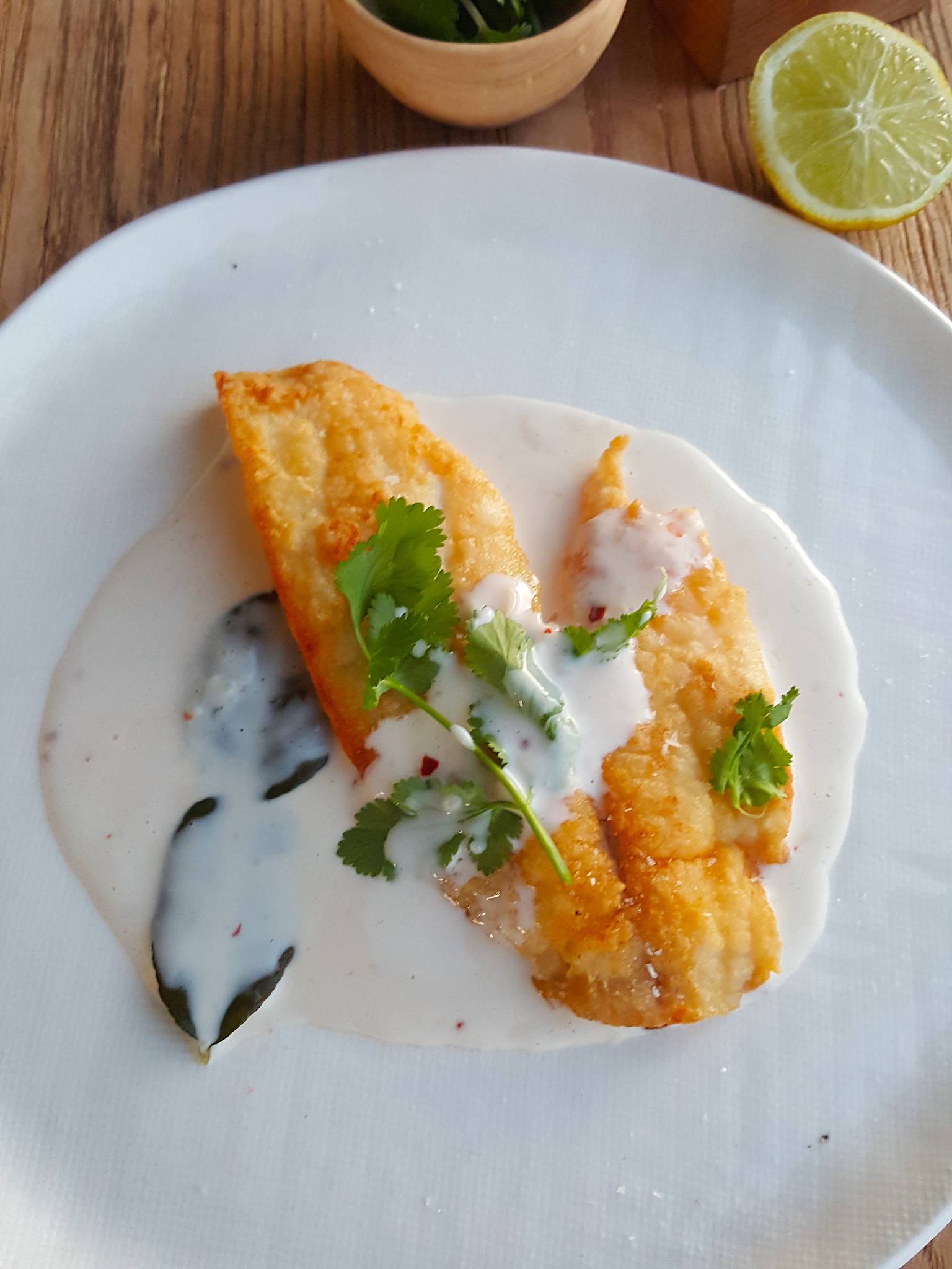 Pan-Seared Kingfish Steaks with Coconut and Tamarind Sauce