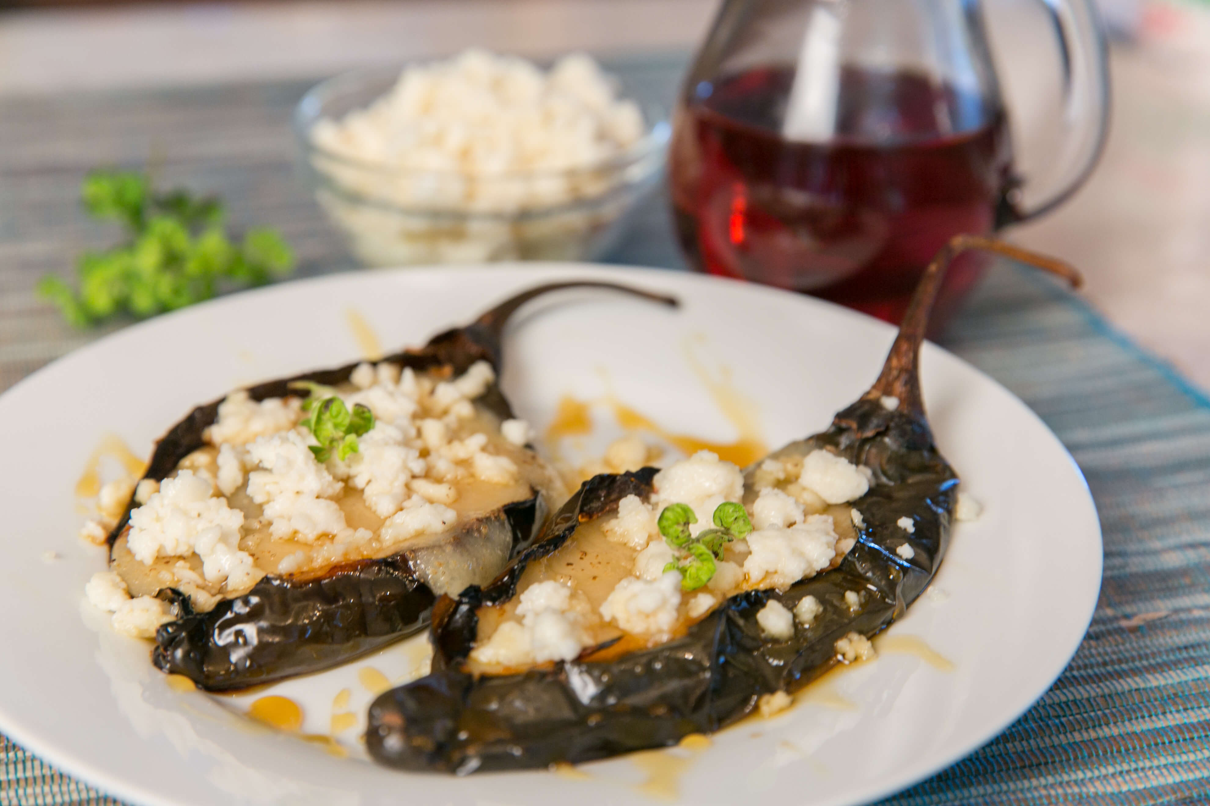Oaxacan Quesillo and Epazote Stuffed Chilies