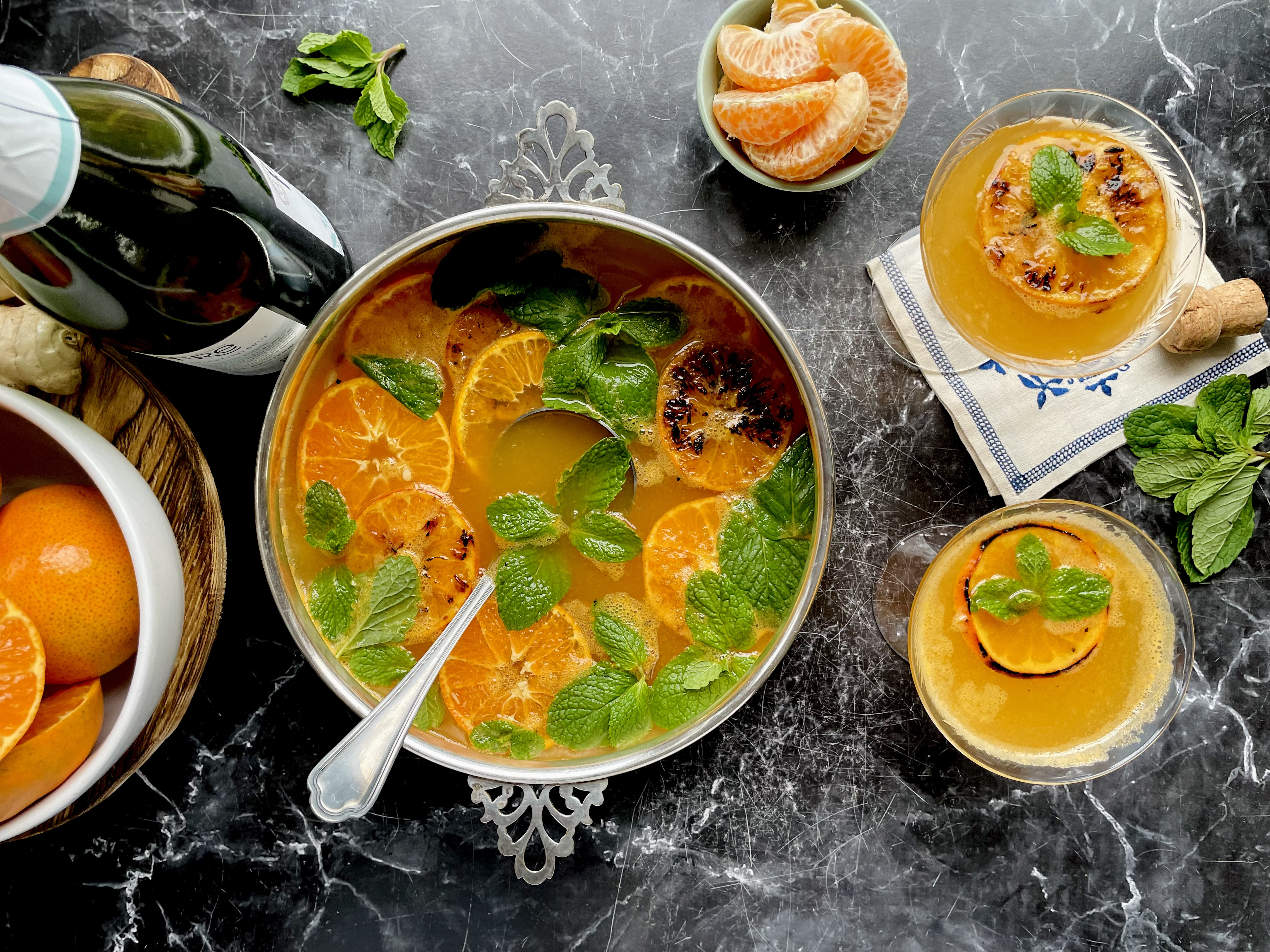 Citrus Ginger Smash with Honey Syrup