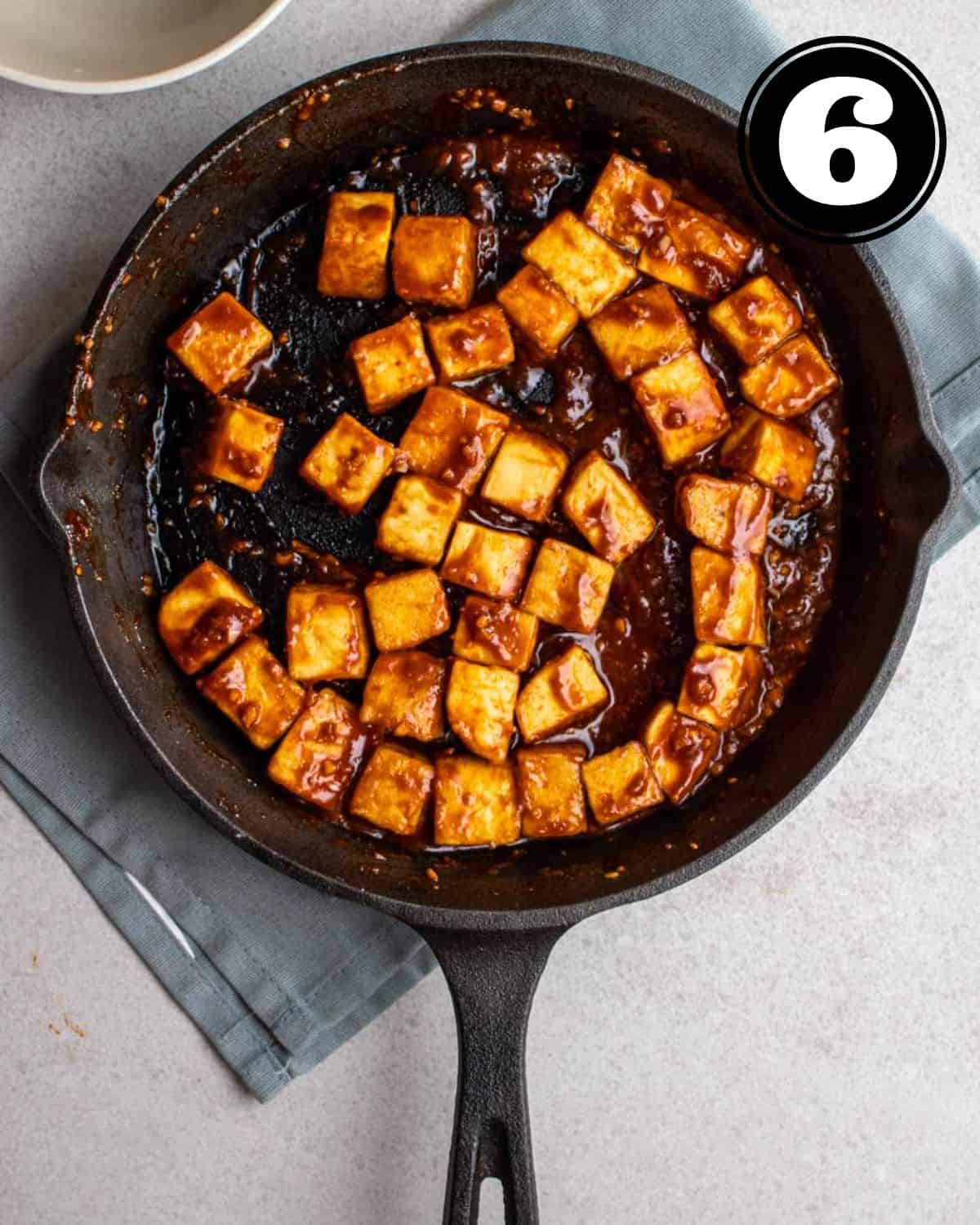 Pan-Fried Tofu with Spicy Korean Gochujang Glaze