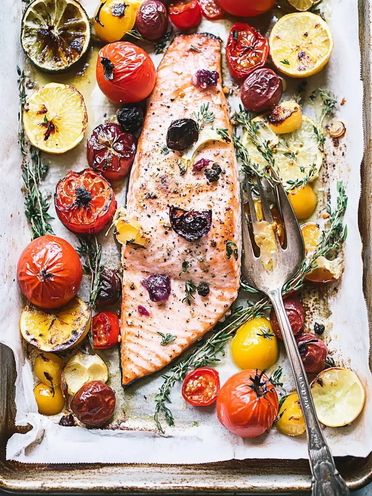 Sheet Pan Mediterranean Fish with Lemon and Olives
