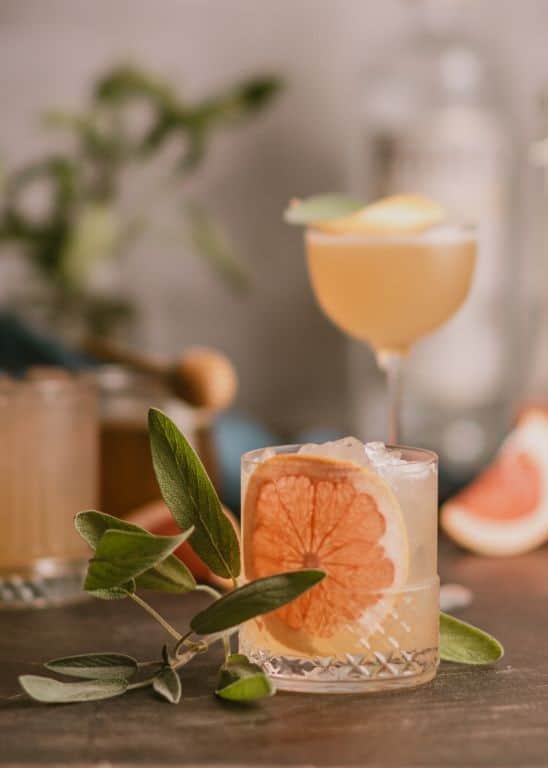 Honey Grapefruit Vodka Collins