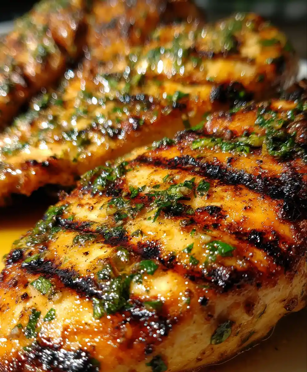 Grilled Citrus-Marinated Chicken with Regional Herb Sauce