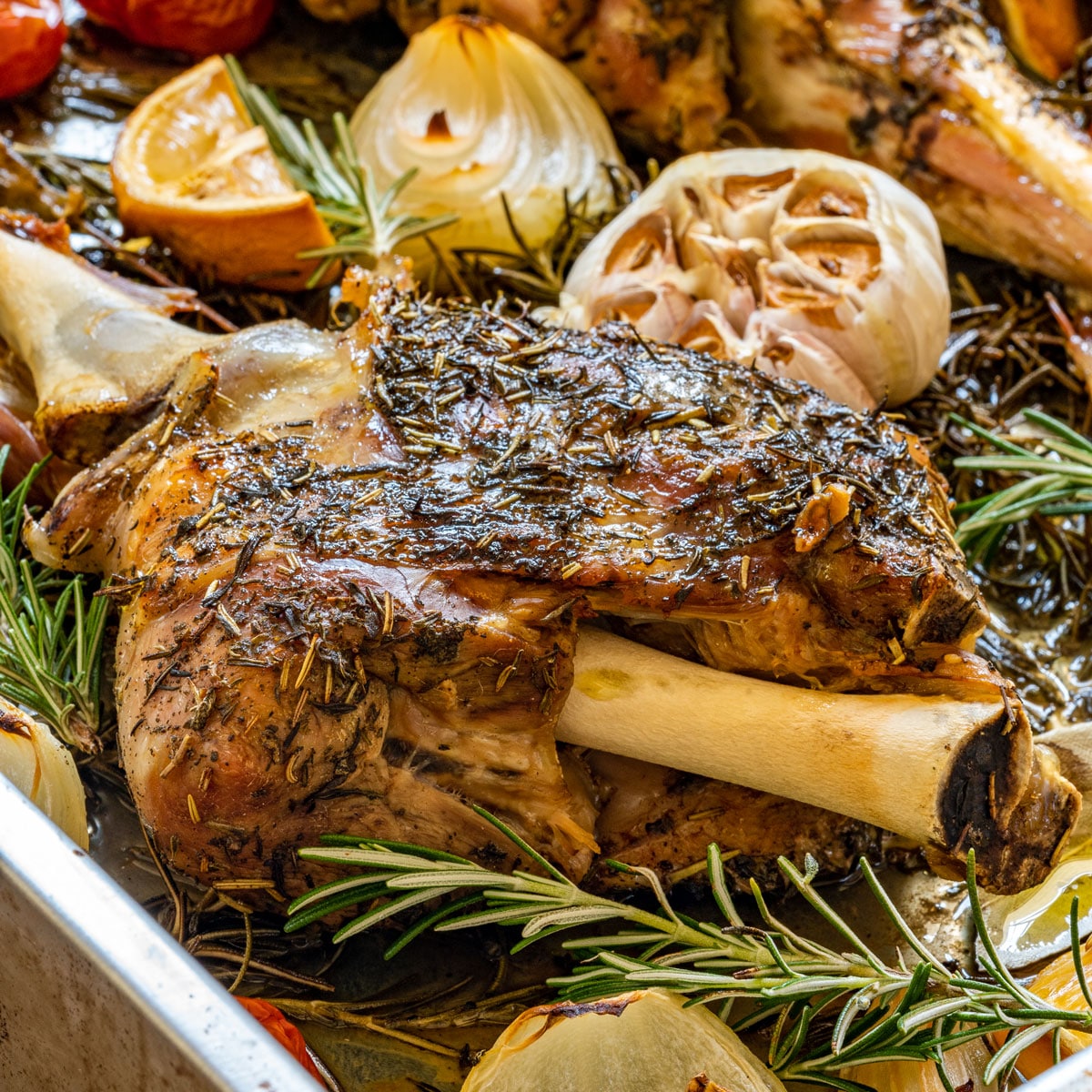Slow-Cooked Lamb with Greek Spices and Red Wine
