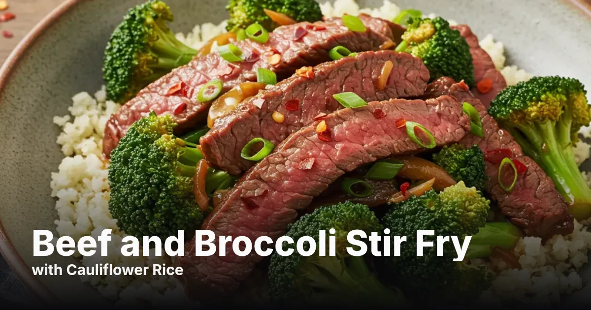 Cauliflower Rice Stir-Fry with Beef and Broccoli