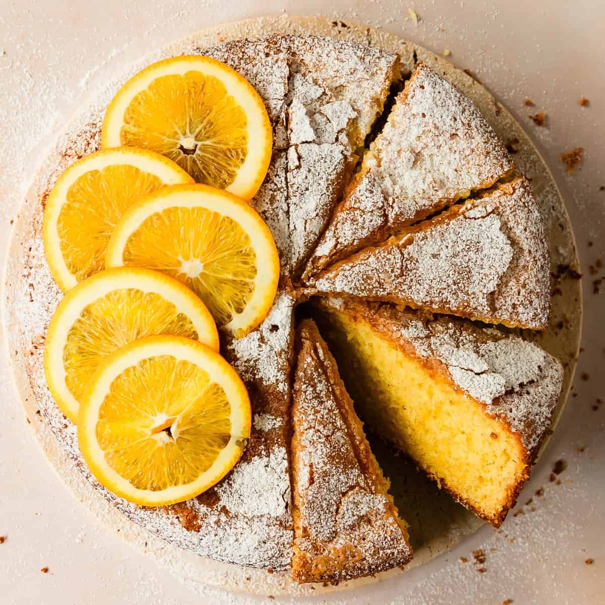 Mediterranean Orange Olive Oil Cake with Almonds