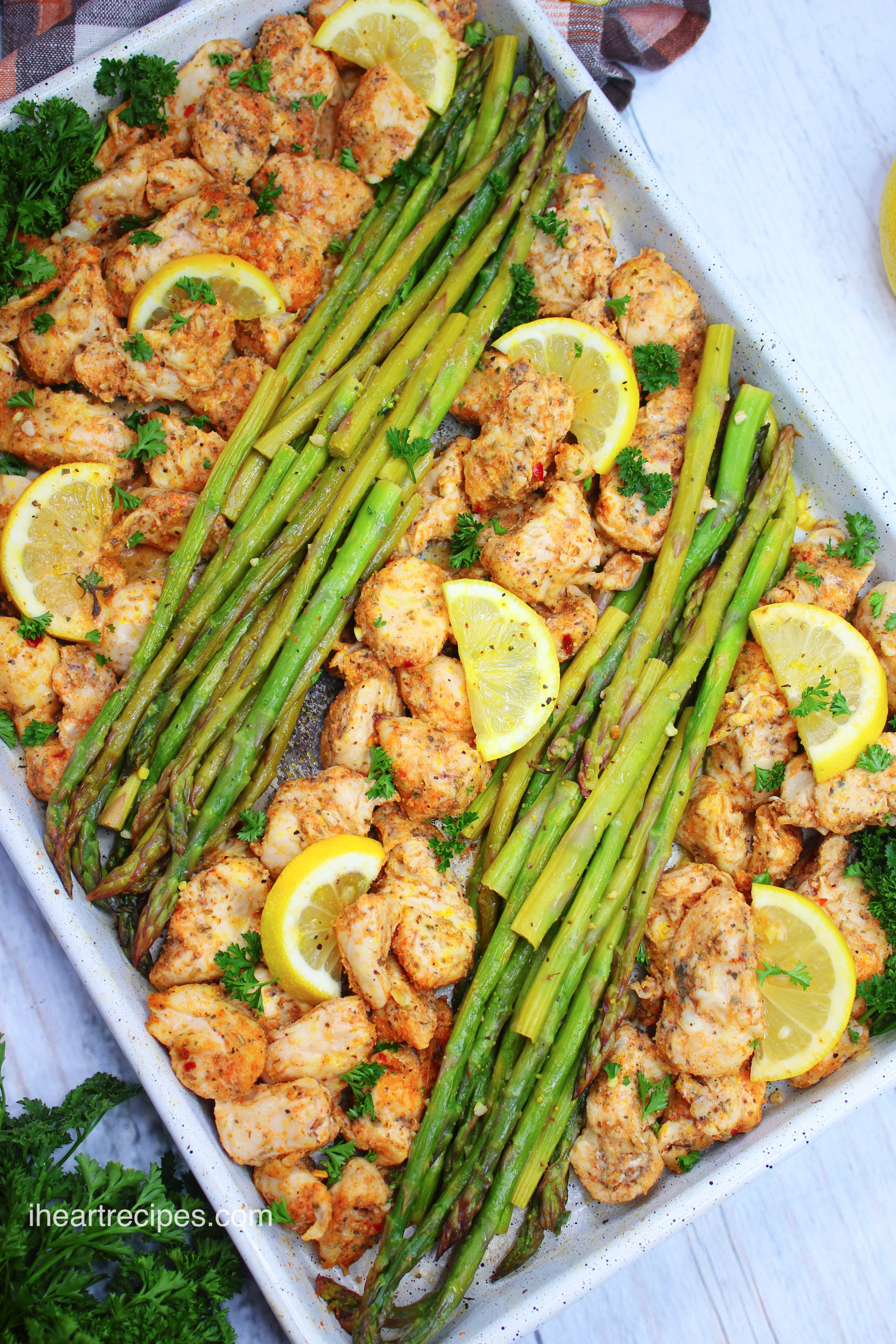 Sheet Pan Lemon-Garlic Roasted Chicken with Asparagus