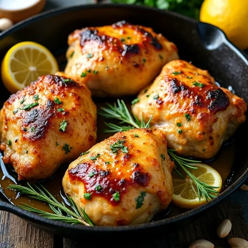 Pan-Seared Chicken Thighs with Tangy Citrus-Mint Sauce