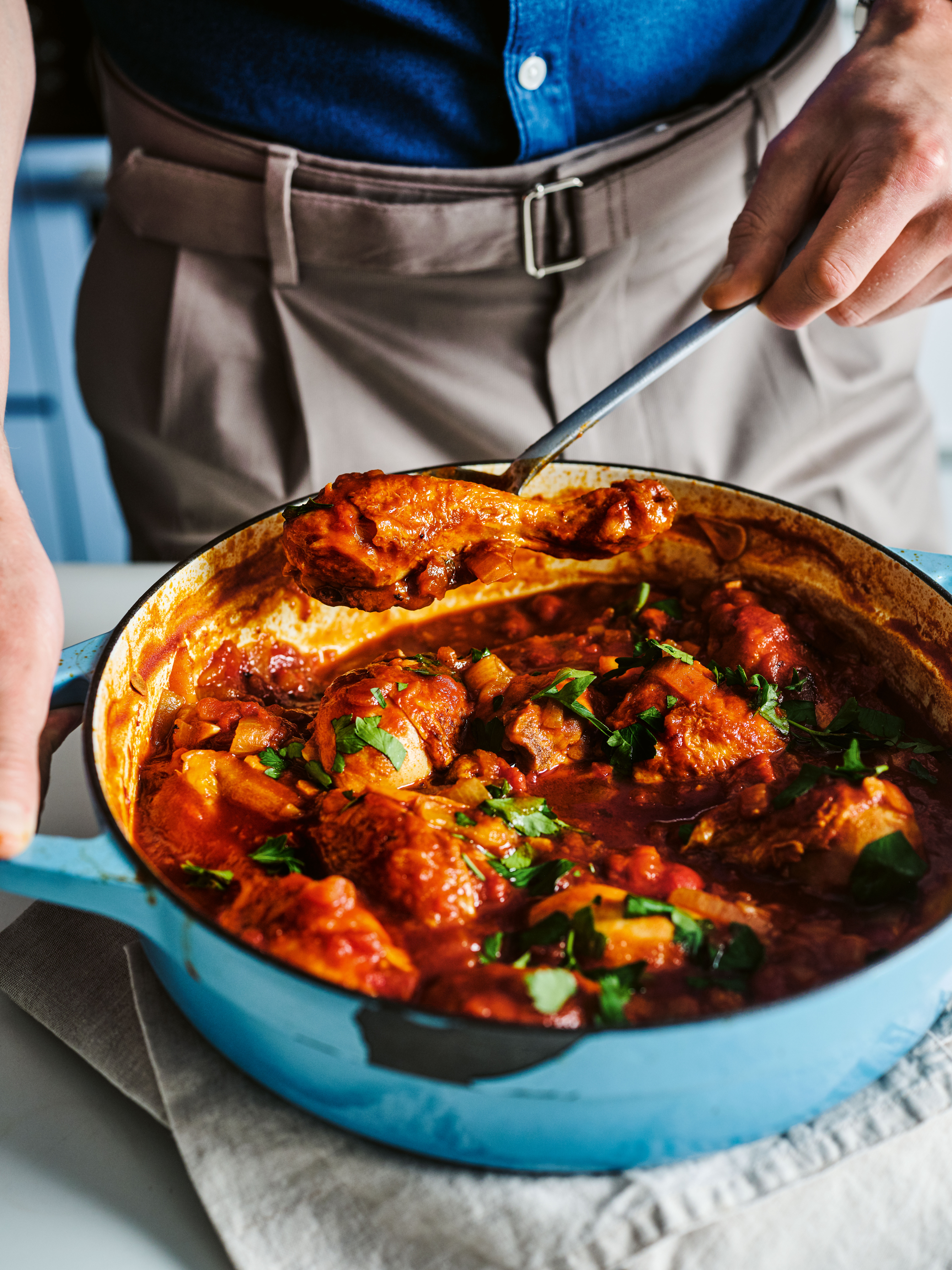 Pan-Seared Chicken with Smoked Paprika and Charred Tomato Relish