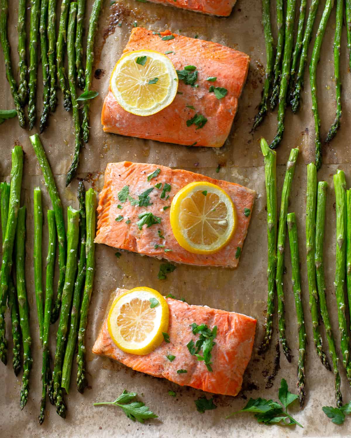 Sheet Pan Salmon with Asparagus and Lemon