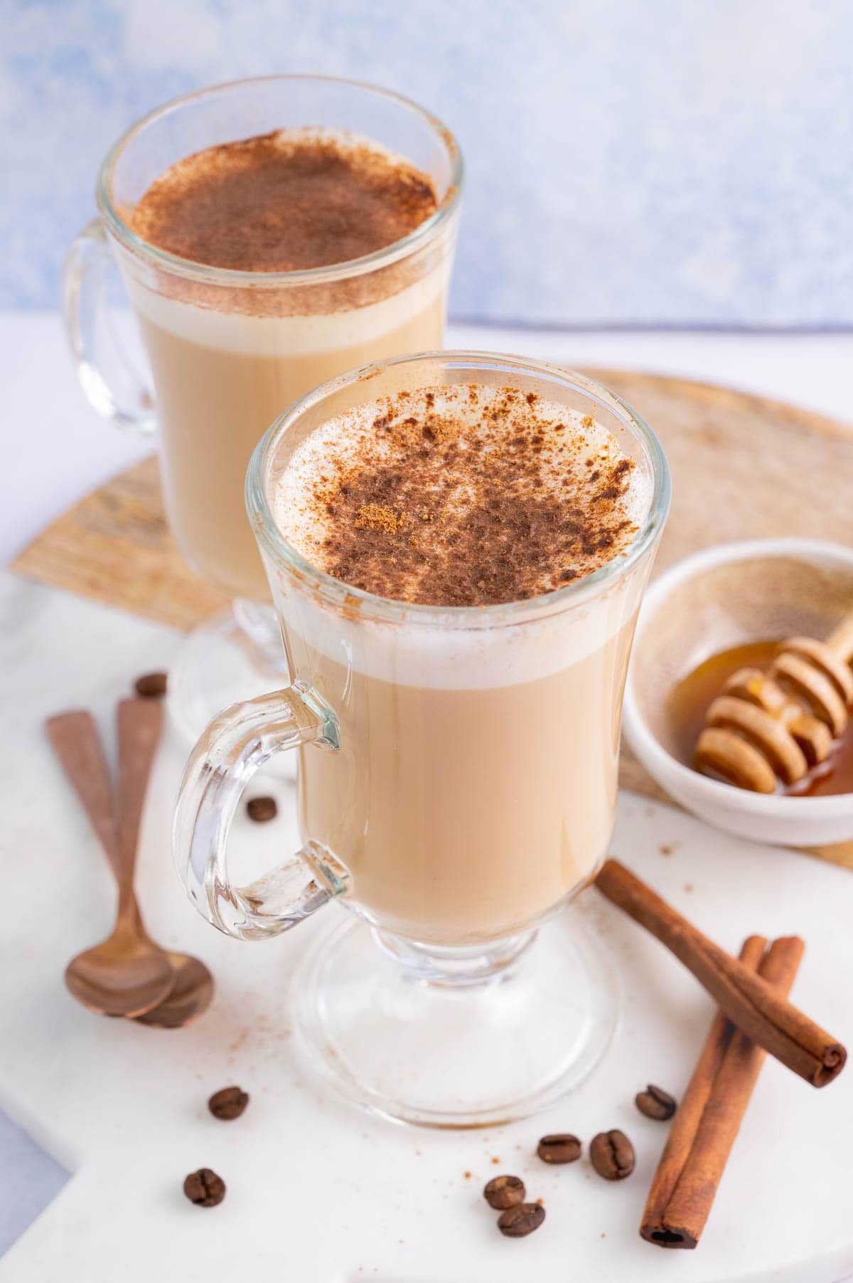 Shaken Irish Coffee with Honey and Cinnamon