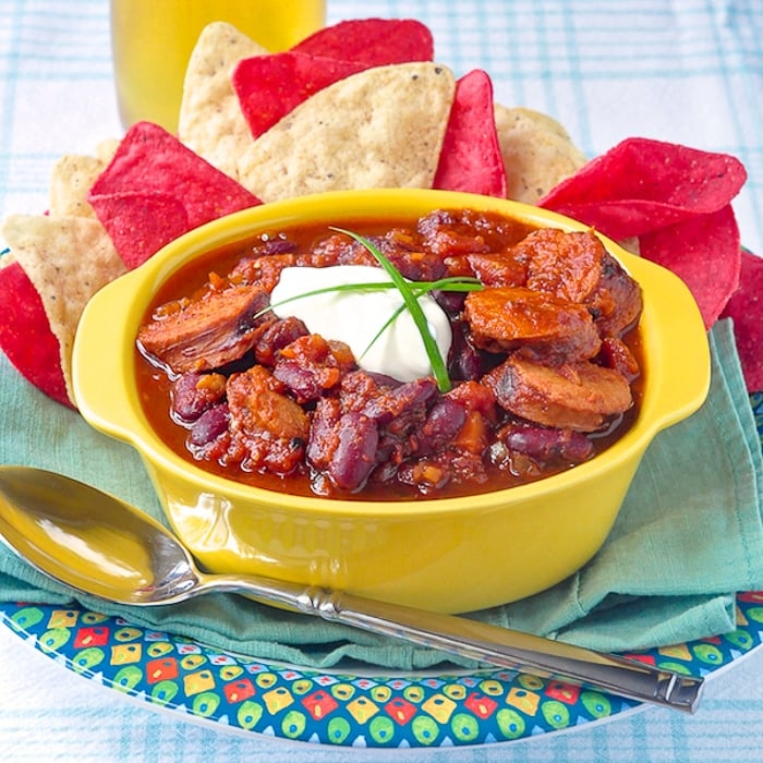 Rustic Stow-Style Campfire Chili with Smoked Sausage