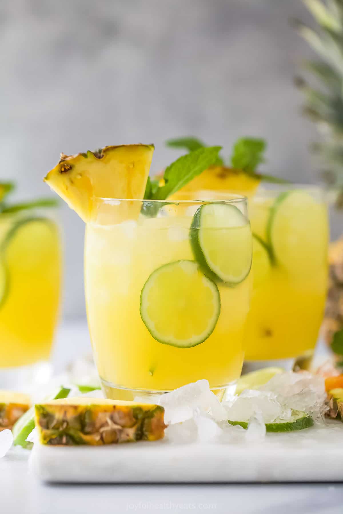 Rum-Spiced Pineapple Punch with Ginger and Lime