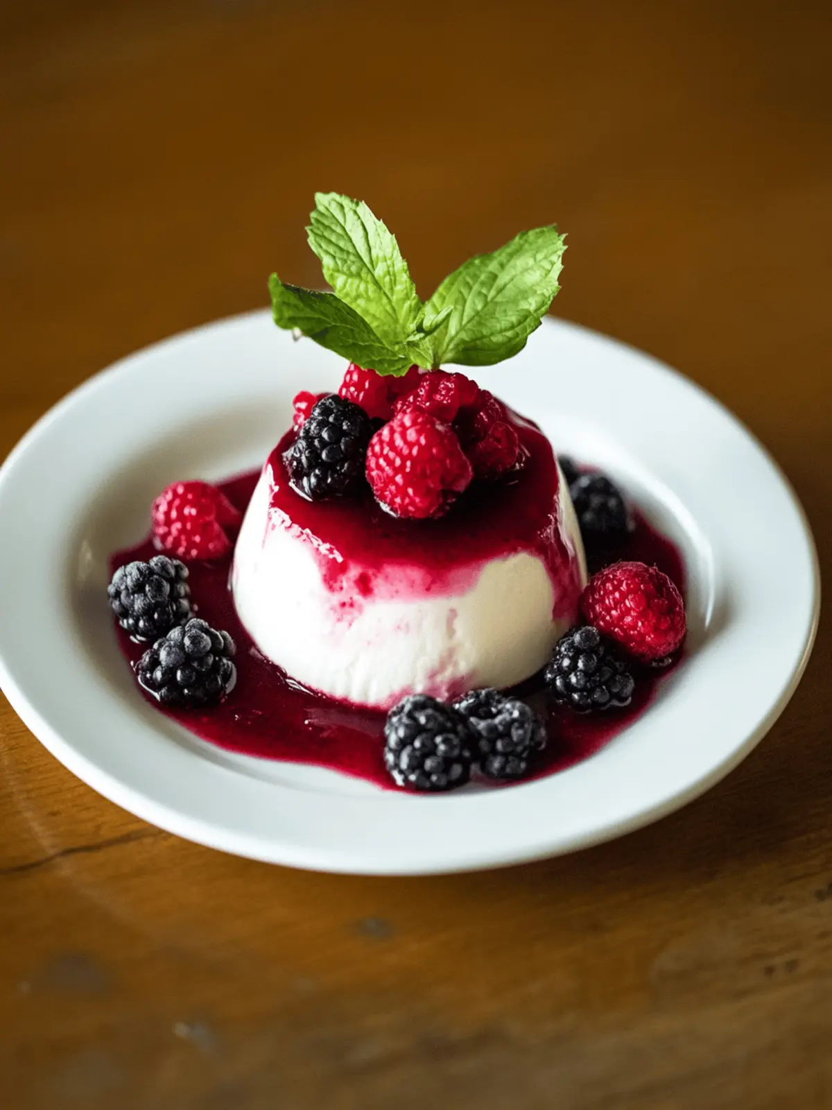 Interactive Vanilla Bean Panna Cotta with Berry Coulis