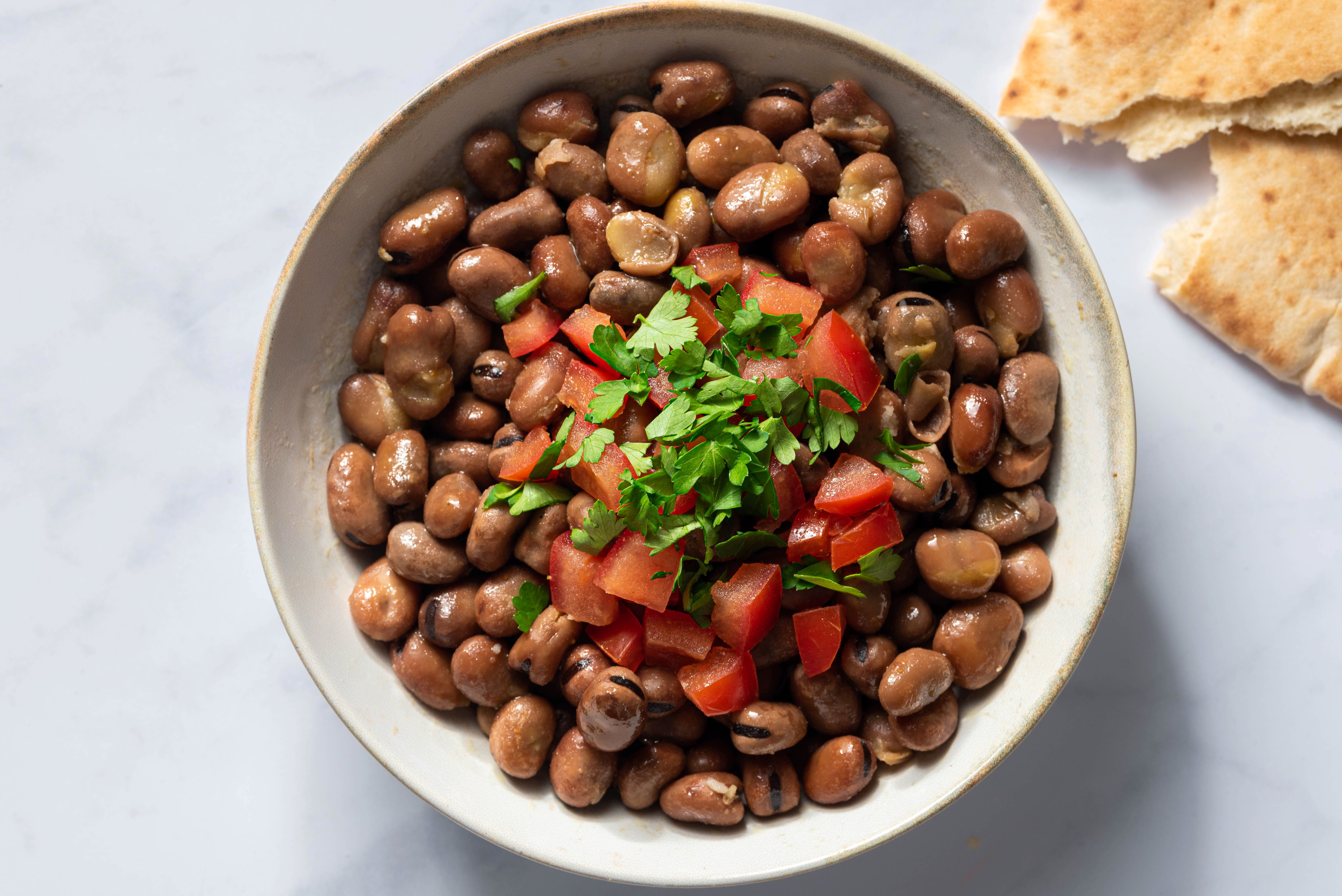 Fava Bean Ful Medames with Soft-Boiled Eggs