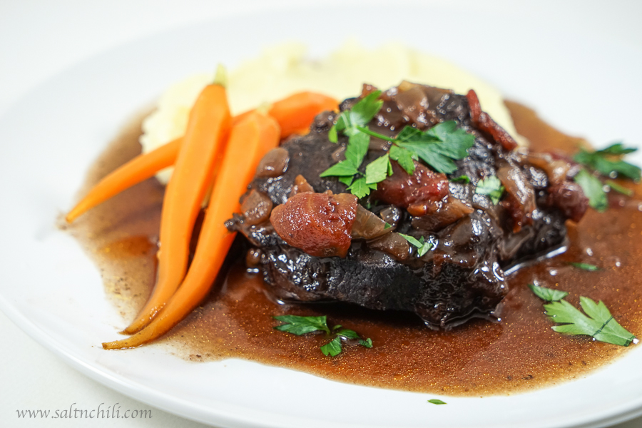 Beef Cheek Slow Braise with Red Wine and Tomato