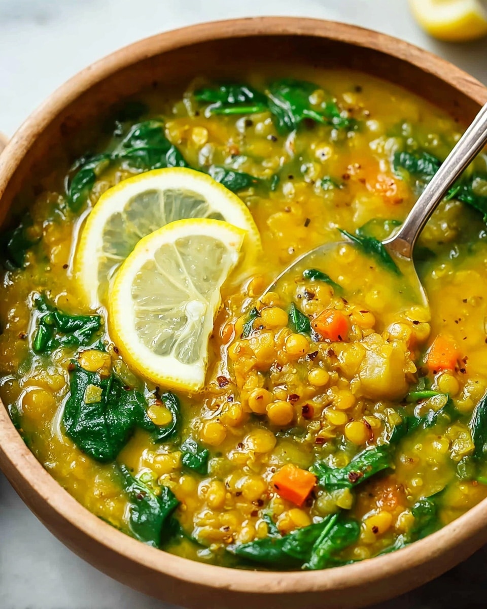 Lemony Red Lentil Soup with Turmeric and Cumin