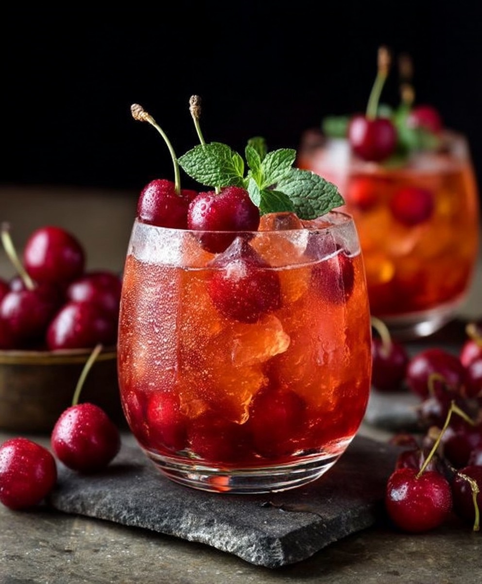 Smoky Cherry Bourbon Old Fashioned