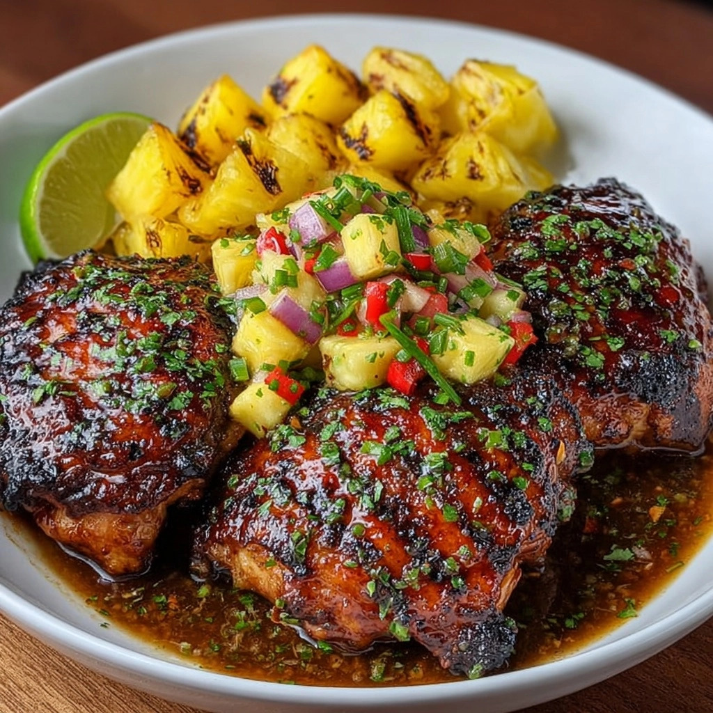Buffet-Style Caribbean Jerk Chicken with Pineapple Salsa